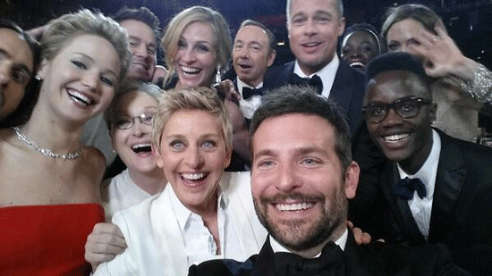  This selfie taken by host Ellen DeGeneres broke Twitter for more than 20 minutes.