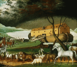All the animals go to The Ark of Noah painted by the American artist Edward Hicks (1780-1849) - Philadelphia Museum of Art (USA)